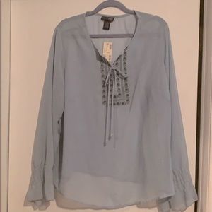 Brand New baby blue sheer top size 18/20